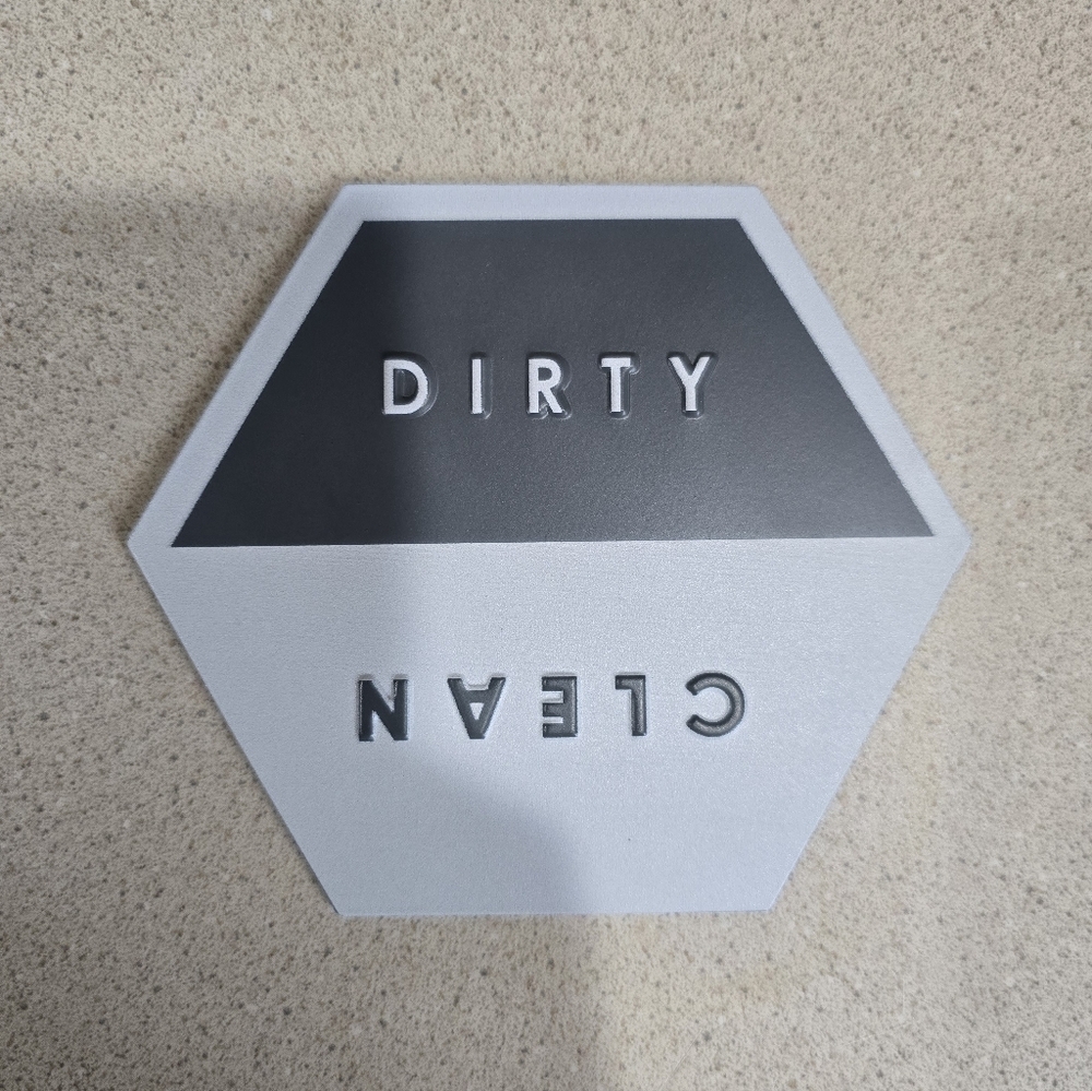 Hexagonal Dirty Clean Magnet
